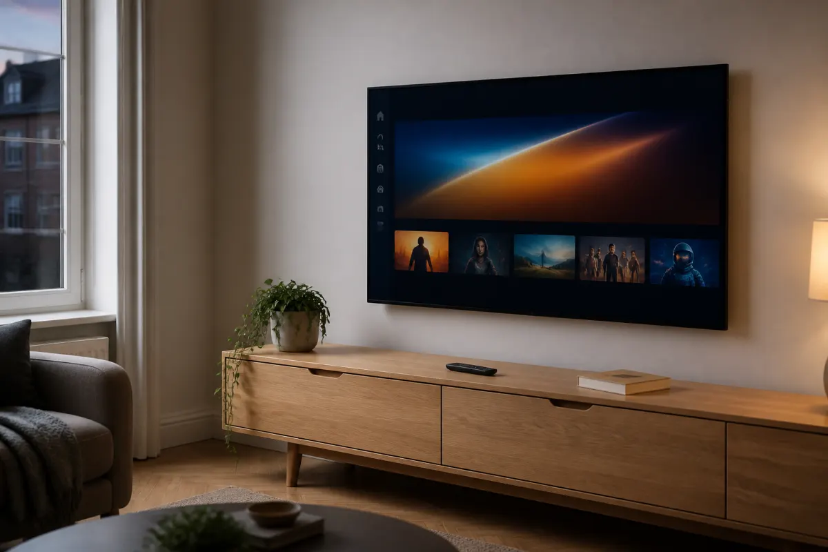 Living room TV ready for Kebit8K UK setup
